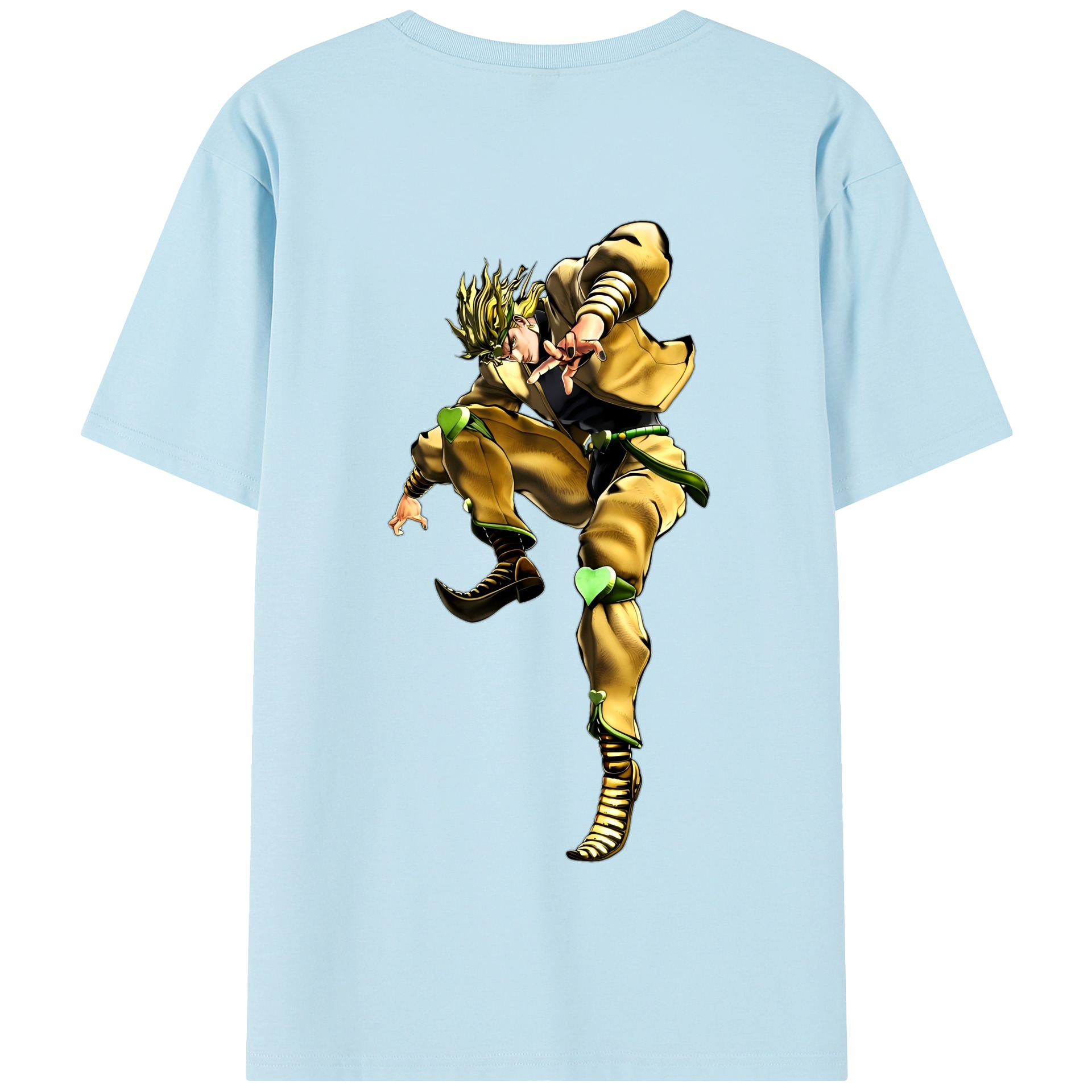 （画像用） ジョジョの奇妙な冒険 ディオ?ブランドー JoJo's Bizarre Adventure Dio Brando 綿100％半袖Tシャツ（背面プリント）